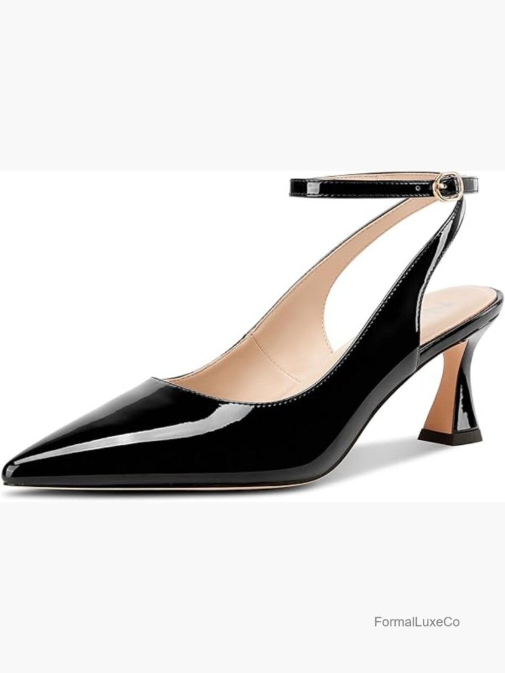 Women's Kitten Heel Pointed Toe Slingback Pumps Dress Wedding Shoes
